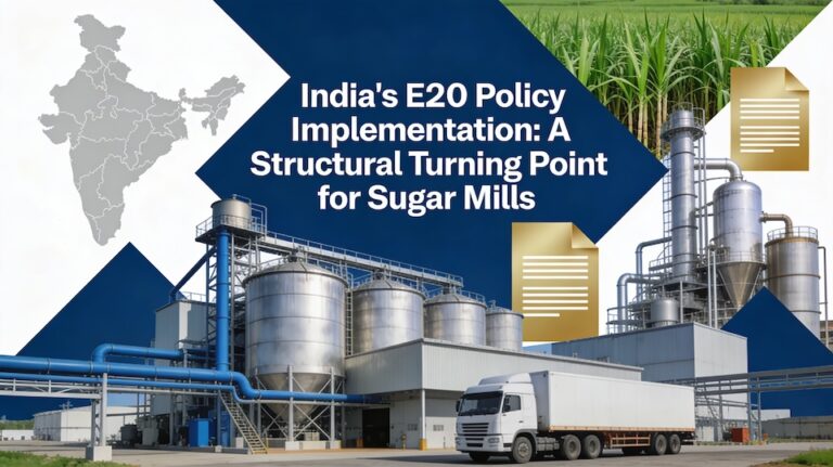Historical Chart of India E20 Policy and Ethanol Feedstock Trends