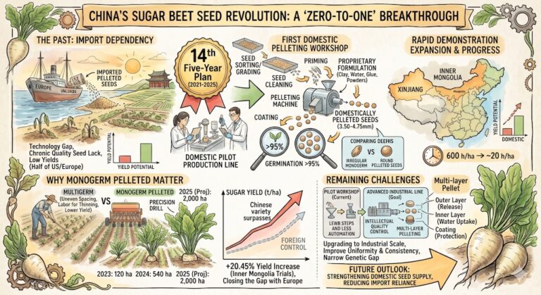 China sugar beet seed pelleting pilot production process
