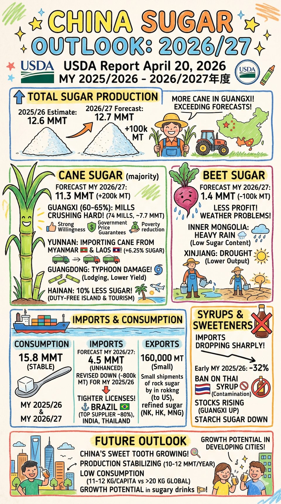 USDA China Sugar Market 2026 Infographic