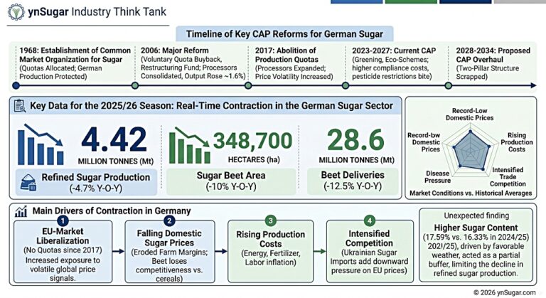 German Sugar Production Statistics 2023-2026 Table