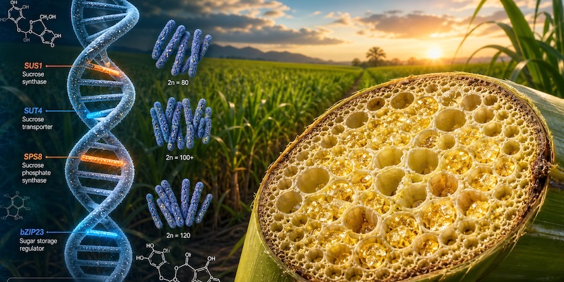 Genomic architecture of sugarcane sugar code and sugarcane germplasm breeding map