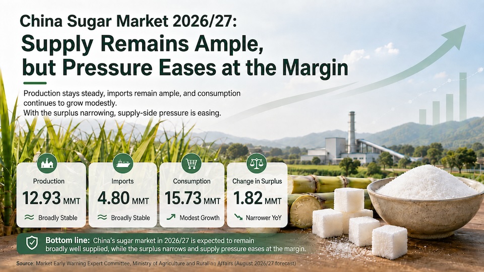 China Sugar Market 2026/27 Supply and Demand Balance Infographic - ynsugar