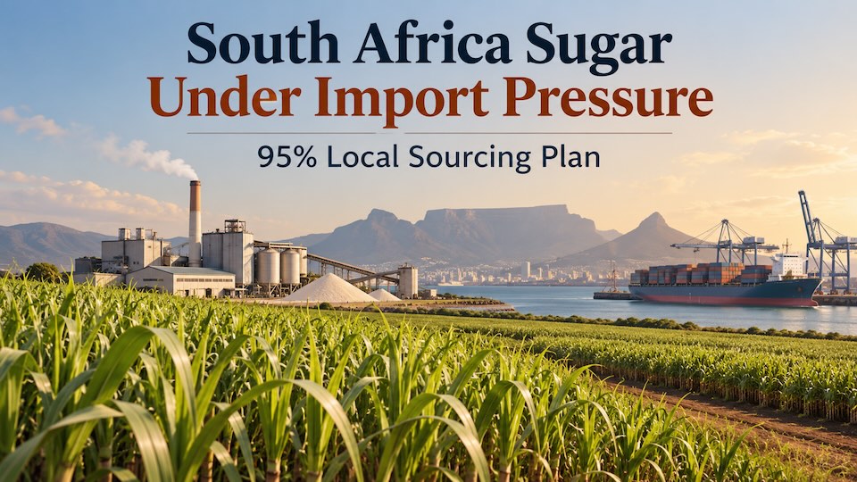 South Africa is seeking to protect domestic sugar sales as lower-priced imports increase pressure on local growers and mills.
