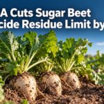 US EPA sugar beet herbicide residue regulation, illustrating the 40% reduction in the acifluorfen tolerance for sugar beet roots.